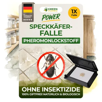 Produktbild von Speckkäfer Falle mit Pheromon-Lockstoff - 1x Falle -  umweltfreundlich Speckkäfer bekämpfen, Chemiefreie Speckkäferfalle, die giftfrei Pheromonfalle