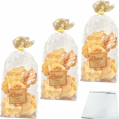 Produktbild von Esser Butter Erdnusstaler 3er Pack (3x150g Beutel) + usy Block