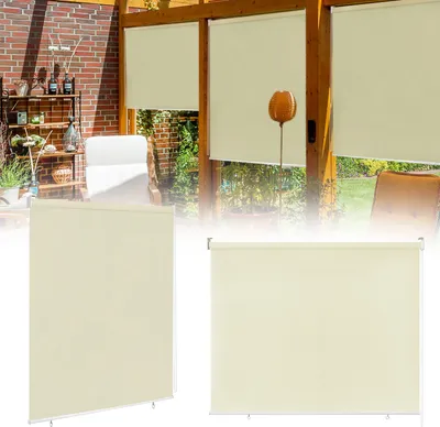 Produktbild von XMTECH Vonkajšia roleta Vertikálna markíza Balkónová roleta Vonkajšia roleta Ochrana pred slnkom Tepelná funkcia Béžová, 180x140cm