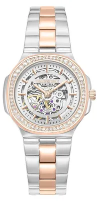 Image de Kenneth Cole Montre automatique Rockland Silver Rose Gold Rose Gold