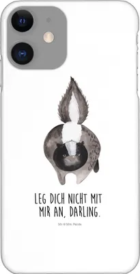 Produktbild von Mr. & Mrs. Panda Iphone 11 Handyhülle Stinktier Angriff - Weiß - Geschenk, wütend, XR, Cover, Wildtier, Skunk, Hülle, Raubtier, XS, Stinker