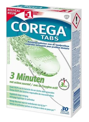 Produktbild von Corega-Tabletten 3 Minuten (30 Stück)