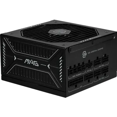 Produktbild von MSI MAG A850GLS PCIE5, 850 W, 100 - 240 V, 1870 W, 47 - 63 Hz, Aktiv, 90%
