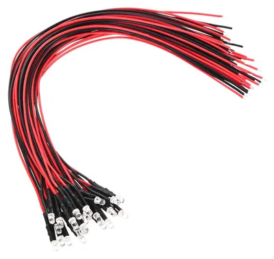 Immagine prodotto di Diodo LED da 3 mm, marca Lichten, 24 pezzi, 9-12V DC, colore giallo