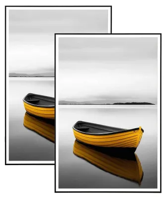Produktbild von Omgoods – Set aus 2 Schwarz-Weiß-Fotogrößen, 40x60 cm – mit Acrylglas