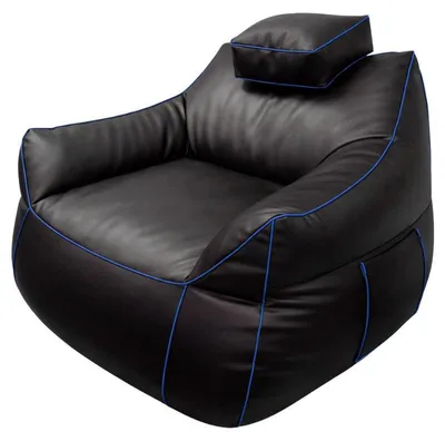 Image de Pouf gaming en similicuir BANANAIR 100x110 cm bleu