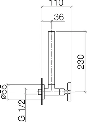 Produktbild von Dornbracht TARA Eckventil 1/2, 22900892-06