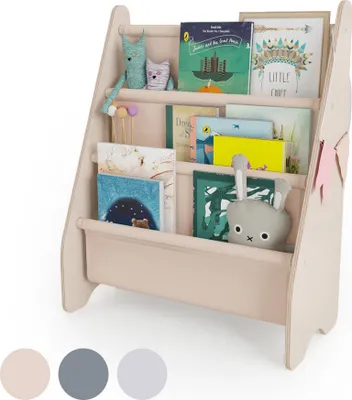Produktbild von MAMOI® Bücherregal für kinder, Bücherkiste für kinderzimmer, Book shelf, Buchregal, Wandregal kinderregal, Kinderbücherregal, Bücherbank aus holz für Kleinkind, Kindermöbel für kleines kind