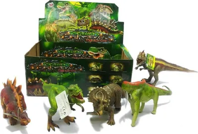 Image de Mélange de dinosaures en plastique (jouets, figurines)