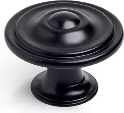Produktbild von Satz mit 4 runden, lackierten Möbelknöpfen aus Zamak H.26 x B.35 x T.35 mm