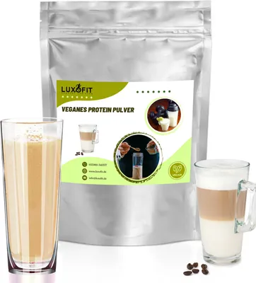 Produktbild von Latte Macchiato Veganes Protein Eiweiß Pulver Zuckerfrei 200 g