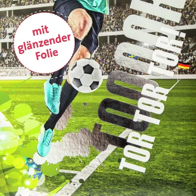 Produktbild von ROTH Zeugnismappe Fußballstar mit Folieneffekt - mit 10 A4 Klarsichthüllen, dokumentenecht, Fussball-Mappe
