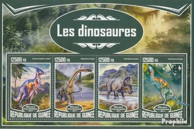 Produktbild von Briefmarken Guinea 2017 Mi 12416-12419 Kleinbogen (kompl. Ausgabe) postfrisch Dinosaurier