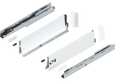 Produktbild von Blum Tandembox antaro K Schubladenschienen-Set | 1 Paar, 65kg 450mm | Vollauszug Blumotion, seidenweiß