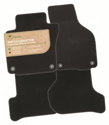Obrázek produktu pro MAT10, zelená edice – koberečky do auta, vhodné pro VW Golf 5 (výroba 01/2007-09/2008)