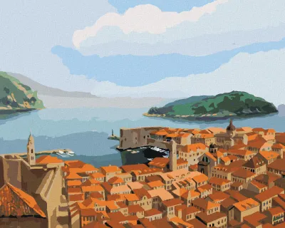 Produktbild von Zuty - Malen nach Zahlen - DUBROVNIK IN KROATIEN, 40x50 cm, mit Keilrahmen (bereits gespannt)