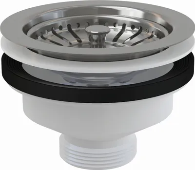 Produktbild von Alcadrain Ablaufventil für Spülbecken 6/4" mit einem Edelstahlgitter DN115