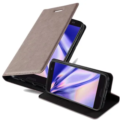 Produktbild von Cadorabo Hülle für HTC ONE M10 Schutz Hülle in Braun Handyhülle Etui Case Cover Magnetverschluss