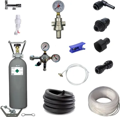 Produktbild von Anschlußpaket für Untertisch Anlage Sprudel Tafelwassergerät 2Kg CO2 OHNE Filter