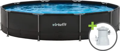 Produktbild von VirtuFit Rundschwimmbecken – 366 cm – inklusive Filterpumpe