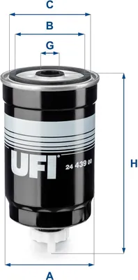Produktbild von UFI KRAFTSTOFFFILTER Filtereinsatz 24.439.00
