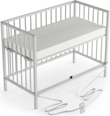 Produktbild von Beistellbett 60x120 cm mit Matratze, Rollen & Umbauseite - weiß - Dreamy 4 in 1 Bett
