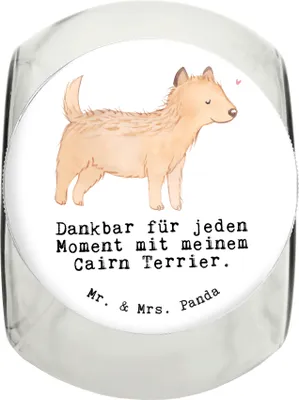 Produktbild von Mr. & Mrs. Panda Dose Cairn Terrier Moment XL 2000ml - Weiß - Geschenk, Keksdose, Snackdose, Bonbonglas, Vorratsbehälter, glasbehälter