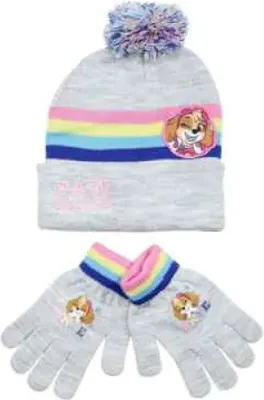 Produktbild von Paw Patrol Skye Kinder 2tlg Set Winter Mütze plus Handschuhe Gr.54