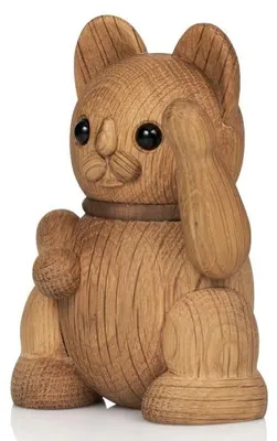 Produktbild von Lucie Kaas Holzfigur Katze Glückskatze
