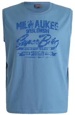 Produktbild von Übergrößen Tanktop Milwaukee blau AHORN SPORTSWEAR Parisian Blue 7XL