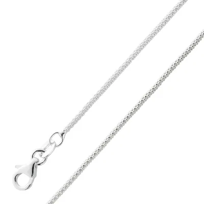 Produktbild von Popkorn Halskette 1,1mm Armband Silber 925 rhodiniert 18