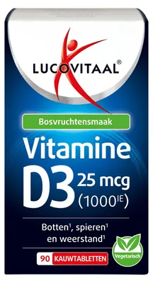Productafbeelding van Lucovitaal Vitamine D3 25mcg Kauwtabletten