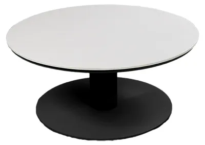 Produktbild von Loungetisch Barletta Ø80 cm | Black/Sandstone | Aluminium & Kunststoff
