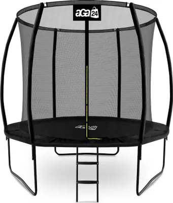 Produktbild von Aga SPORT EXCLUSIVE Trampolin, Kindertrampolin, Gartentrampolin mit Sicherheitsnetz 250 cm Schwarz + Schutznetz + Leiter