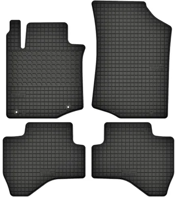 Produktbild von Gummimatten passend für  Citroen C1 I (2005-2014) Gummi Fußmatten Satz Schwarz + Stopper