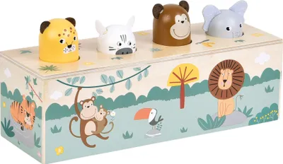 Produktbild von small foot Drückspiel Tierlaute „Safari“, Klopfspiele, Holz, Metall, ab 12 Monate, 12757