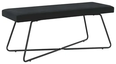 Image de banc Noir 110 x 40 x 45 cm Velours