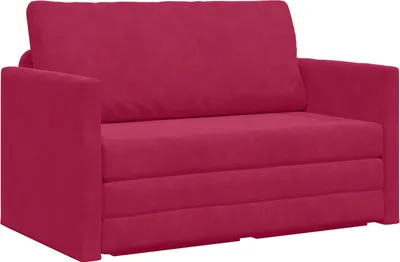 Obrázok produktu pre vidaXL Rozkladacia pohovka vínová červená 124 x 71 x 78 cm zamat