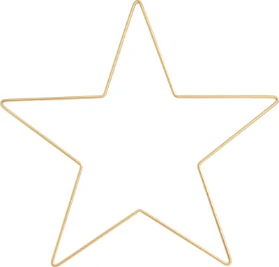 Produktbild von Metallring "Stern", Goldfarben Ø 35 cm