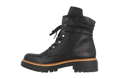 Produktbild von Rieker Damen Schuhe Stiefeletten Schnürung Blockabsatz 72621, Größe:42 EU, Farbe:Schwarz