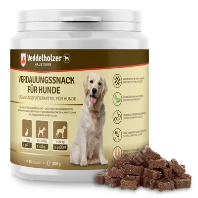 Produktbild von Veddelholzer Hunde Leckerlis Probiotika Hund Verdauungssnack für Hunde Hundezubehör Hund Darmflora aufbauen leckerli Hund als Nahrungsergänzungsmittel mit natürlichen Inhaltsstoffen