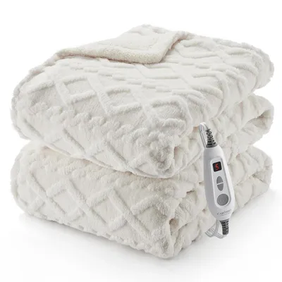 Produktbild von 180x130cm Heizdecke Timer elektrisch Wärmedecke 6-stufige Regelung Flannel