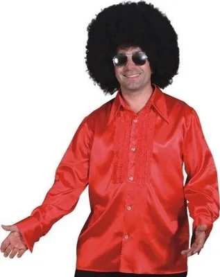 Produktbild von O7243-48 rot Herren Rüschenhemd Discohemd Gr.48