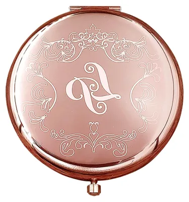 Produktbild von Taschenspiegel Handspiegel mit Gravur Farbe Rosègold