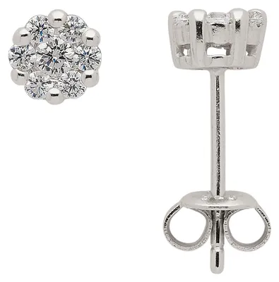 Produktbild von Ohrstecker Zirkonia 925 Silber rhodiniert