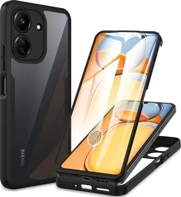Produktbild von Techsuit ColorVerse 360 Hülle mit Schutzfolie für Xiaomi Redmi 13C 4G/Xiaomi Poco C65 - Schwarz