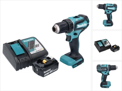 Zdjęcie produktu dla Akumulatorowa wiertarko-wkrętarka Makita DDF 485 RG1 18 V 50 Nm bezszczotkowa + 1x akumulator 6,0 Ah + ładowarka