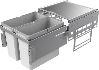 Obrázok produktu pre NABER 8012301 Odpadkový kôš 32 (2x16) litrov Cox® Base 360 S/450-2 svetlosivý, H 360 mm