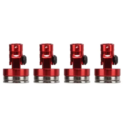Image de 4 supports magnétiques RC pour carrosserie, supports invisibles pour carrosserie pour véhicules télécommandés 1/8 et 1/10, rouge