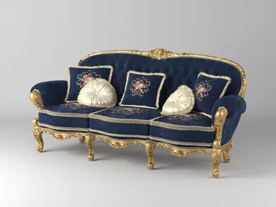 Produktbild von Chesterfield Klassischer Dreisitzer Sofa Wohnlandschaft Textil Sofas 3 Sitz Neu